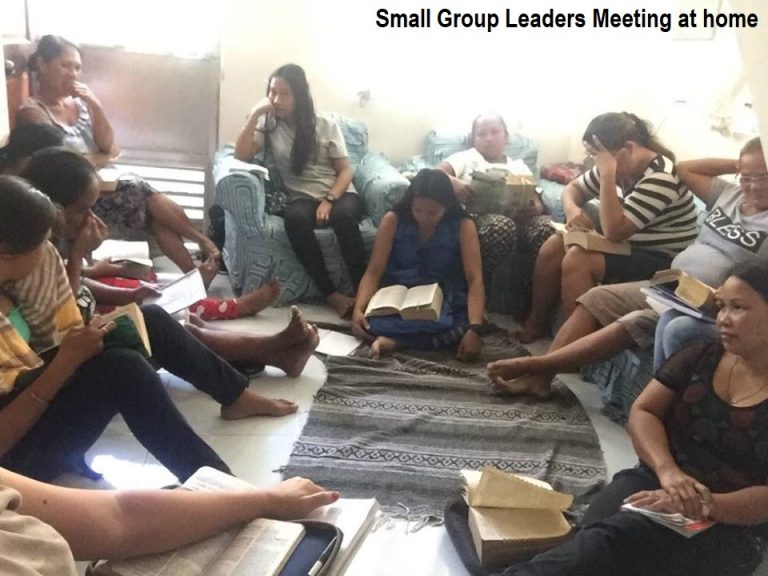 Here's our small group leaders meeting